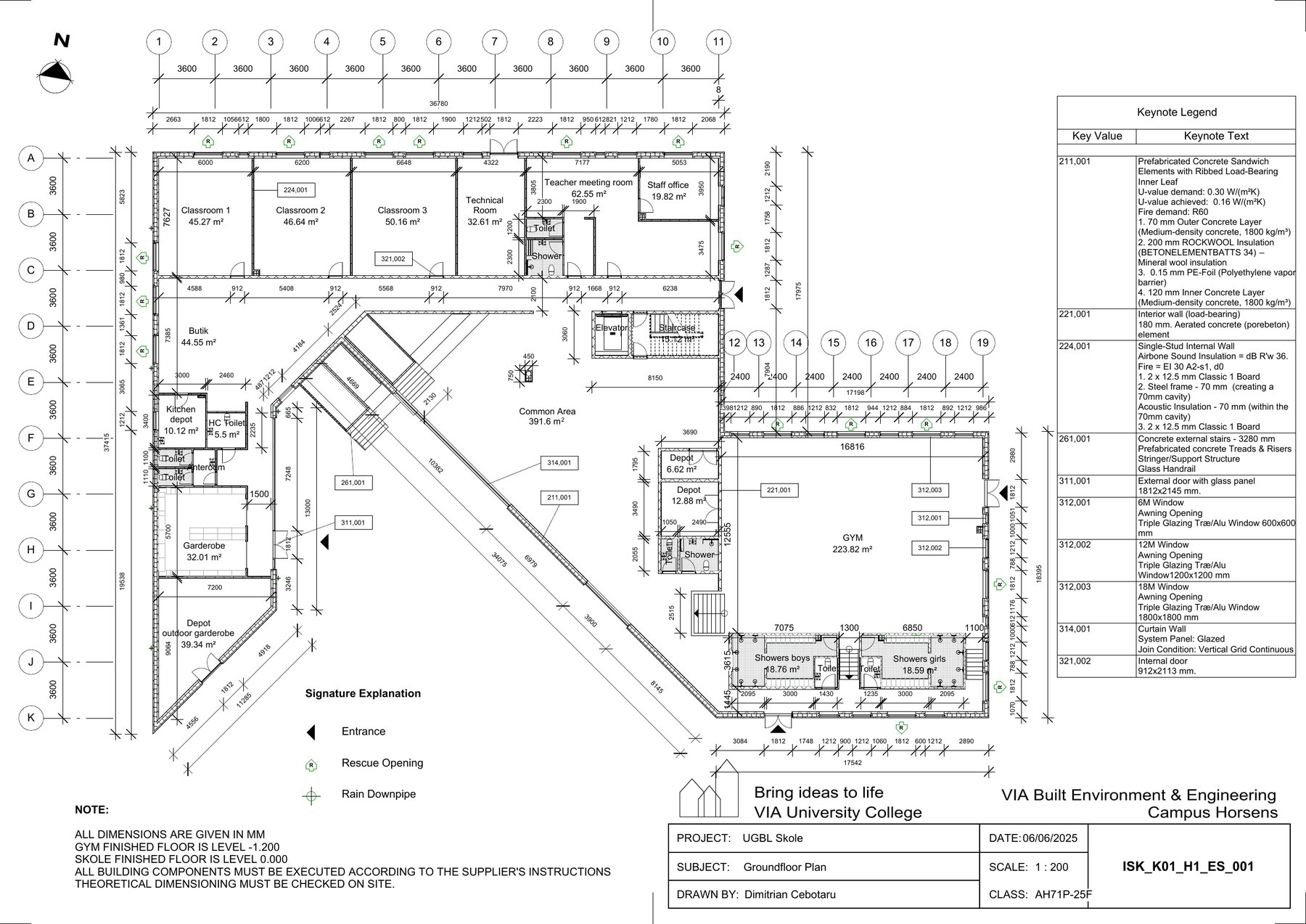 UGBL Skole ground floor plan